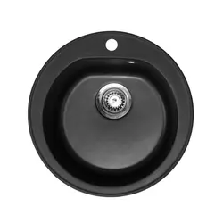 Metalac granitna usadna sudopera xVenera crna E510 o90