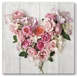 Serviete za decoupage - Rose Heart - 1 kom (decoupage -)