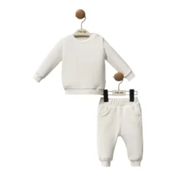 Komplet za bebe waffle beli