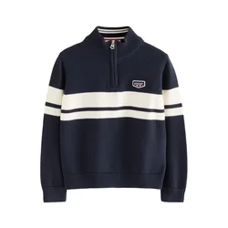 Superdry Pulover mornarska/bela