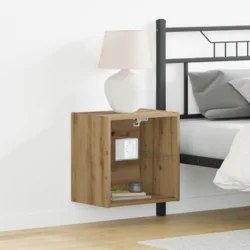 Floating Shelf with LED Light 2 pcs Smeđa 40 x 28,5 x 40 cm