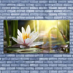 tulup.si Slika na platnu Sun water lily pond 125x50 cm