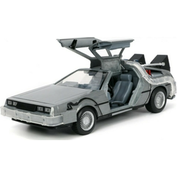 Avtomobilček Time Machine Back to the Future 1 Jada kovinski z odpirajočimi vrati in LED lučko dolžina 23 cm 1:24