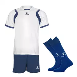 KELME set rey dres + šorc + stucne 78335 - BELO PLAVI