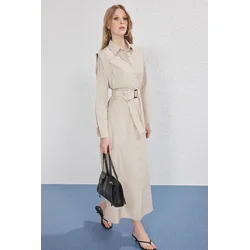 Trendyol Modest Ženska haljina Tctss25Eb00134, Bež