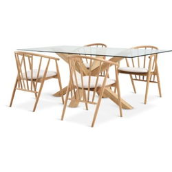 AGERBY D190 sto natur hrast + 4 LYKSBORG natur hrast