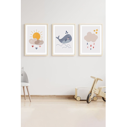 Wallity Uramljena slika Huhu152, 30x40 cm , 3 dela