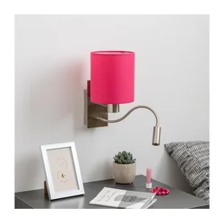 Brilagi - LED zidna lampa NUBILA 1xE27/25W/230V + LED/3W hrom/ružičasta