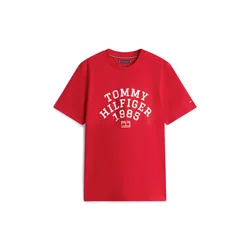 TOMMY HILFIGER Majica ARCH rdeča/bela