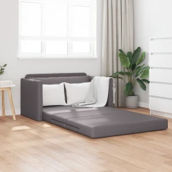 Krevet na razvlačenje Siva 124 x 71 x 78 cm Umjetna koža