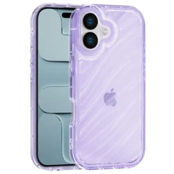 Aurora Wave maska za iPhone 16 - ljubičasta