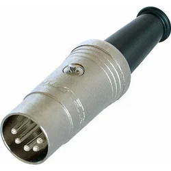 NEDIS NTR-NYS322 Connector DIN Male Silver 5-pole metal DIN plug (180)