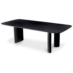 Casa Padrino luxury dining table black 241 x 109.5 x H. 77 cm - Rectangular solid wood kitchen table - Dining room furniture - Luxury furniture - Luxury furnishings