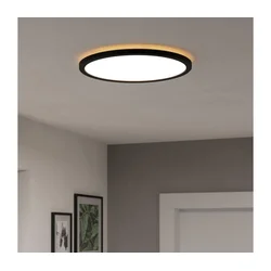 Eglo 901454-LED stropna kupatilska svetiljka ROVITO-R 18,5W/230V pr. 38,9 cm IP44 crna s daljinskim upravljačem