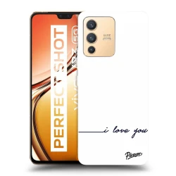 Silikonski črni ovitek za Vivo V23 5G - I love you
