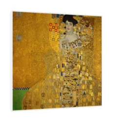 Canvas Slika na platnu Portrait of Adele Bloch-Bauer I, Gustav Klimt, Sa ramom, 140 x 140 cm, Beli