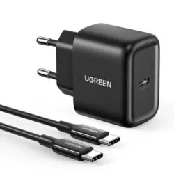 Ugreen USB Type-C punjač 25W napajanje + USB kabel tipa C 2m (50581): crni