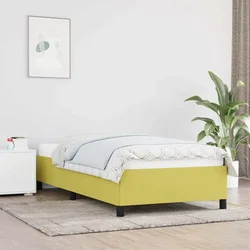 Posteljni okvir brez vzmetnice zelen 100x200 cm blago
