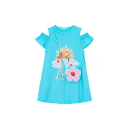 Mayoral Poletna obleka 3941 Modra Regular Fit