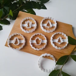 KREATIVNI SLATKIŠI Novogodišnji set modli, 5.5 cm, 5 komada, Beli