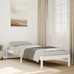 Dugi okvir kreveta bez madraca bijeli 100 x 220 cm od borovine