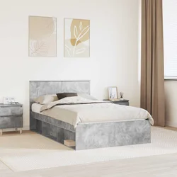 Krevetna konstrukcija Beton 120 x 200 cm Konstruirano drvo