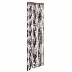 Vidaxl Zavesa proti mrčesu rjava in bela 56x185 cm šenilja