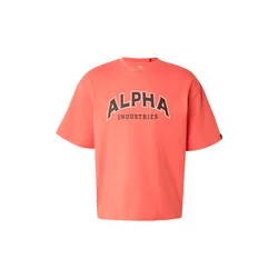 ALPHA INDUSTRIES Majica College svetlo rdeča/črna/bela
