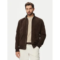 JOOP! Usnjena jakna 1500158 80100853 Rjava Regular Fit