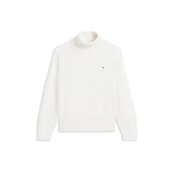 Tommy Jeans Pulover ESSENTIAL bela