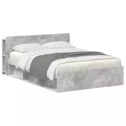 Okvir kreveta s pohranom Betonska siva 140 x 190 cm