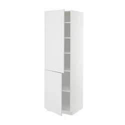 METOD Visoki element s policama/2 vrata, bela/Stensund bela, 60x60x200 cm