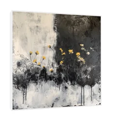 Canvas Slika na platnu Crno beli svet, 40x40cm, Sa ramom, Beli
