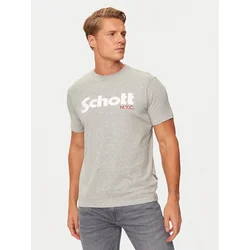 SCHOTT N.Y.C. Majica TSLOGO Siva Regular Fit