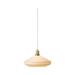 Halo Design 744206-Luster na sajli PARIS 1xE27/60W/230V prečnik 40 cm krem./mesing/hrast