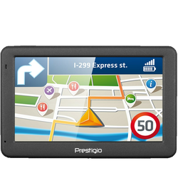 Prestigio GeoVision 5059 5.0, TFT, 480*272, Win CE 6.0, CPU MSTAR 2531A 800 MHz, 128 MB RAM, 4 GB internal, FM