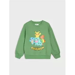 Sinsay - Dukserica crewneck Pokemon - zeleno