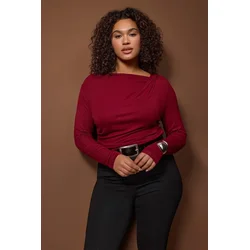 Trendyol Curve Ženska bluza Tbbaw26Af00088, Bordo