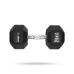GymBeam Hexagonal Dumbbell  white 20 kg