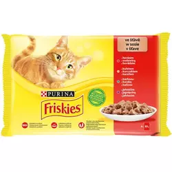 Friskies mokra hrana u umaku - s piletinom, govedinom, janjetinom i patkom 4 x 85 g