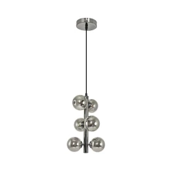 Brilagi - LED luster na sajli MILLA 6xG9/3W/230V crni hrom/dimljeno