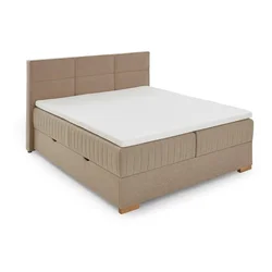 Bež boxspring postelja s prostorom za shranjevanje 180x200 cm Tambo – Meise Möbel