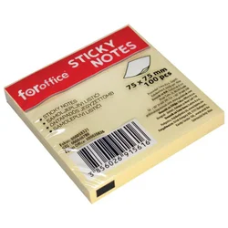 BLOK SAMOLJEPLJIV  75X75 MM 100L FOROFFICE ŽUTI