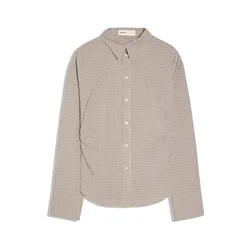 Bershka Bluza roza / črna / off-bela