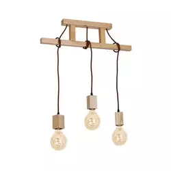 Luster na šipci JACK 3xE27/40W/230V prirodno drvo