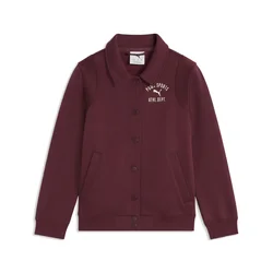 PUMA Varsity Bomber Jacket Kids, Clothing, Ruby Shimmer, 5-6Y