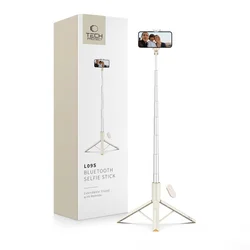 Tech-protect L09S Bluetooth selfie stick s stojalom, bež