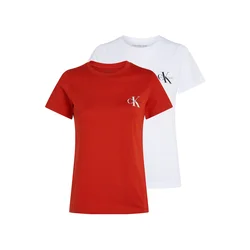 Calvin Klein Jeans Majica 2-PACK MONOGRAM SLIM TEE rdeča