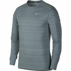 Nike M NK DRY MILER TOP LS, muška majica dug rukav za trčanje, siva