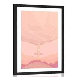 Plakat s paspartujem strasten balet - 30x45 white